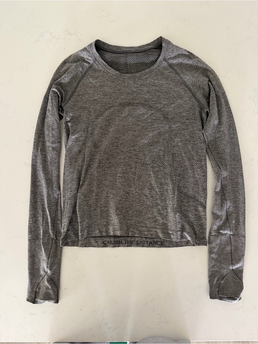 lululemon athletica Heather Gray Long-Sleeve Performance Tee